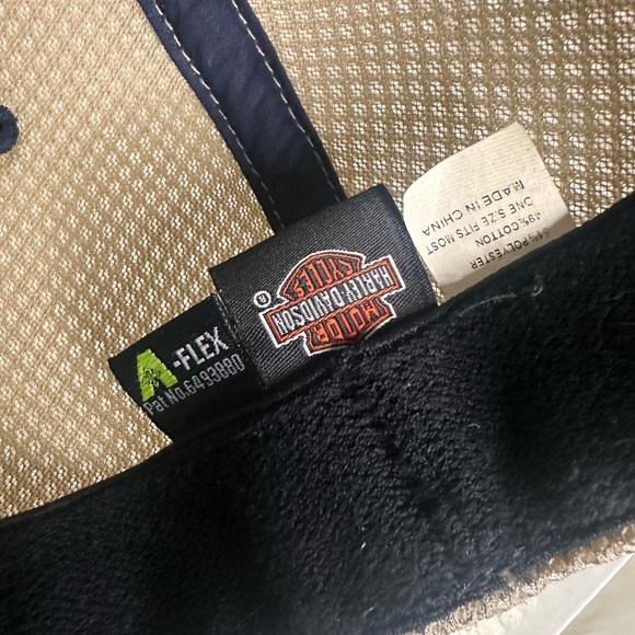 VTG Fitted OSFM Harley Davidson American Legend Hat Motorcycle Rider Mesh USA - Picture 4 of 5
